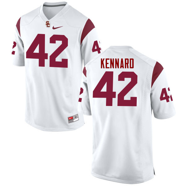 Men #42 Devon Kennard USC Trojans College Football Jerseys-White